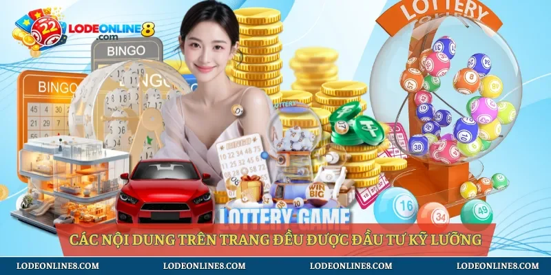 Các nội dung trên trang đều được đầu tư kỹ lưỡng